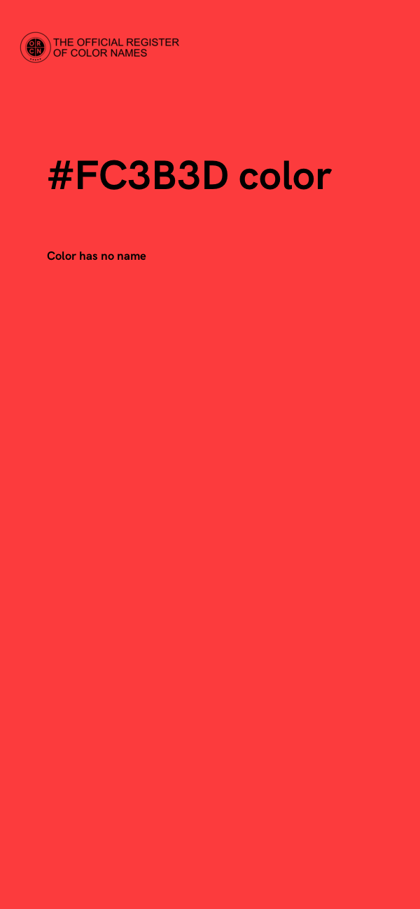 #FC3B3D color image