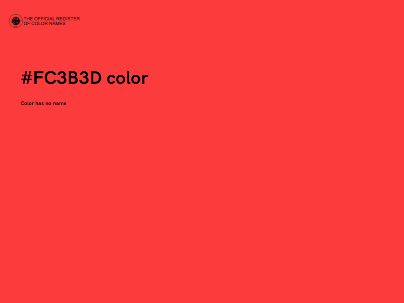 #FC3B3D color image