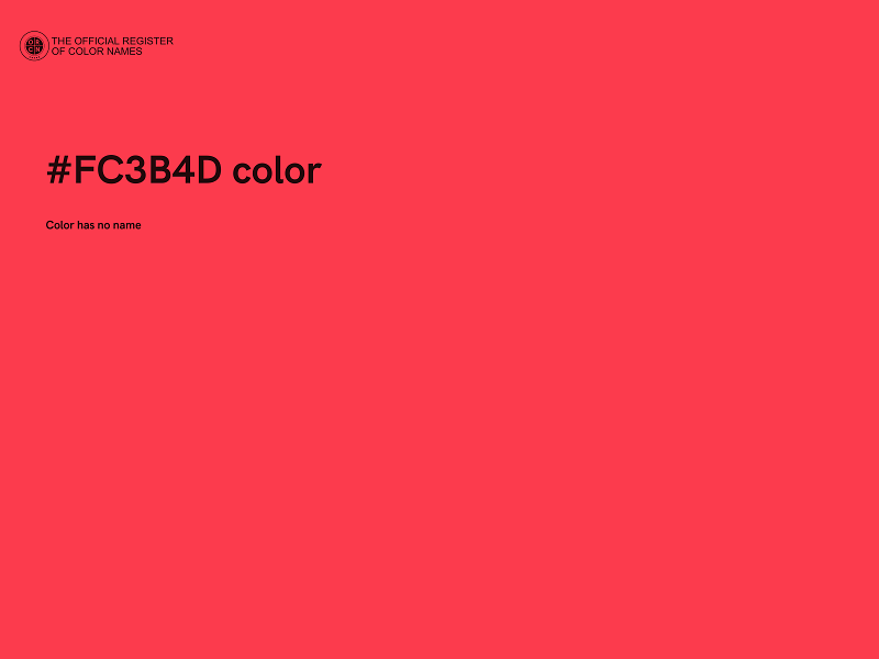 #FC3B4D color image