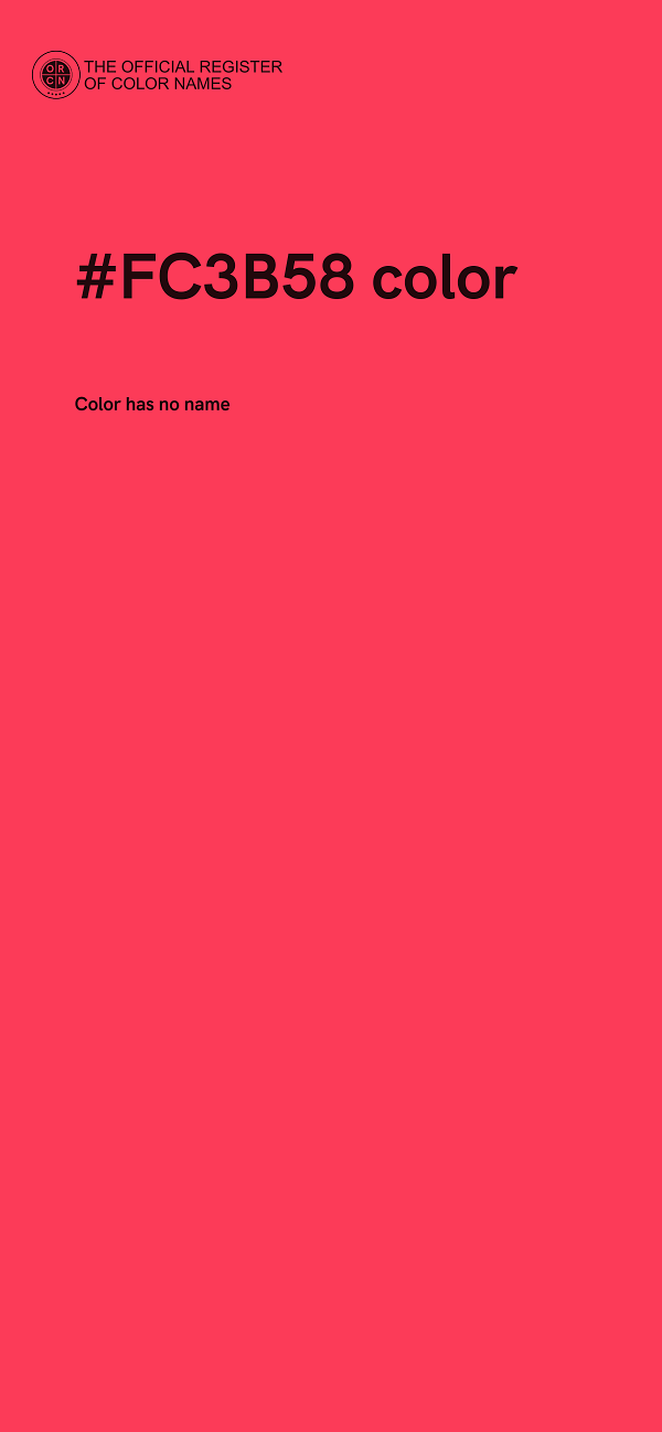 #FC3B58 color image