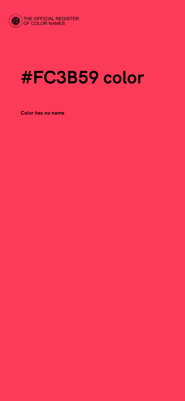 #FC3B59 color image