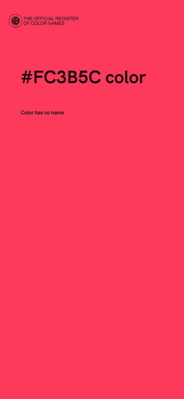 #FC3B5C color image
