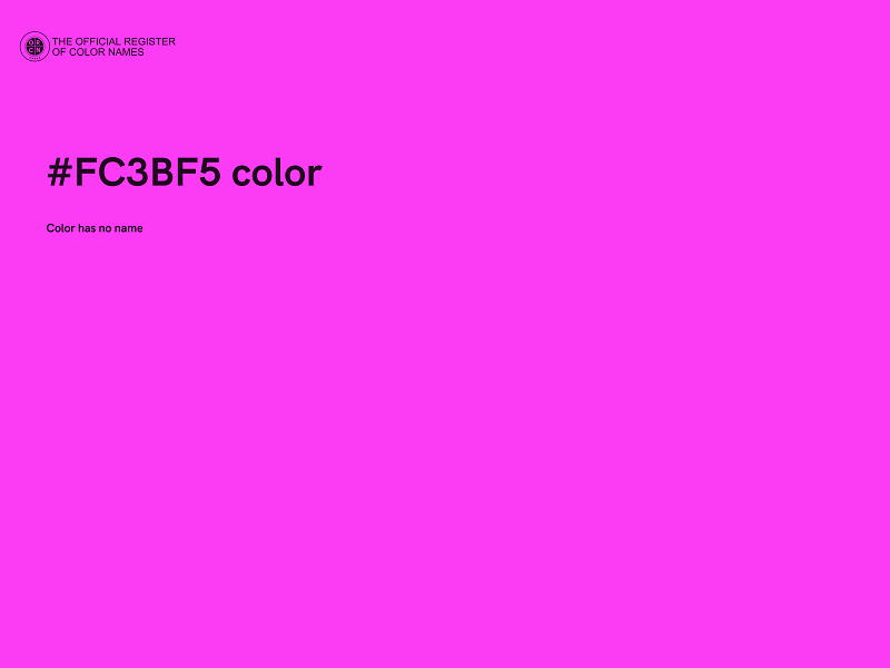 #FC3BF5 color image