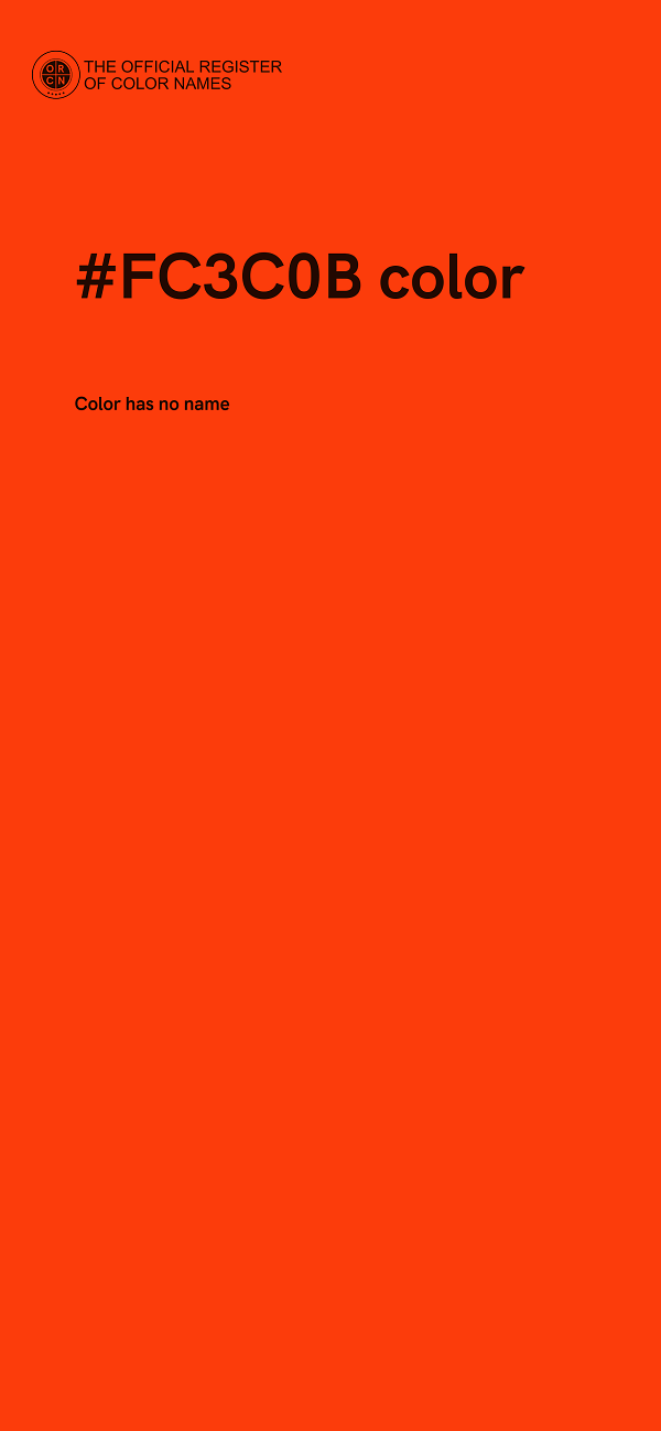 #FC3C0B color image