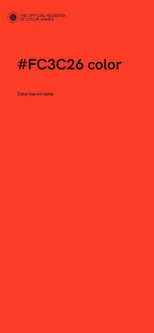 #FC3C26 color image