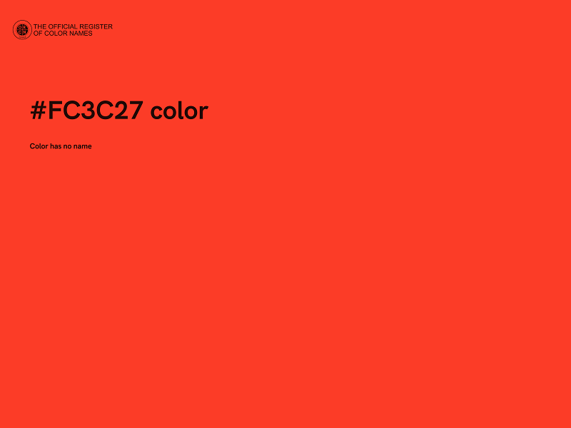 #FC3C27 color image