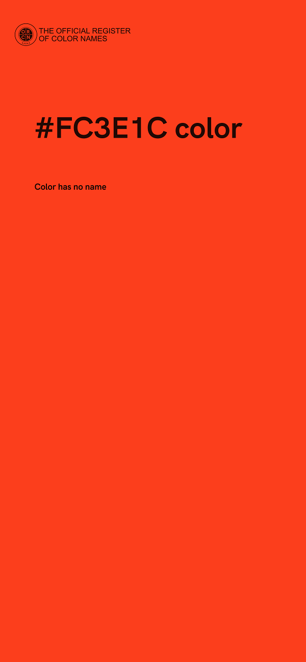 #FC3E1C color image