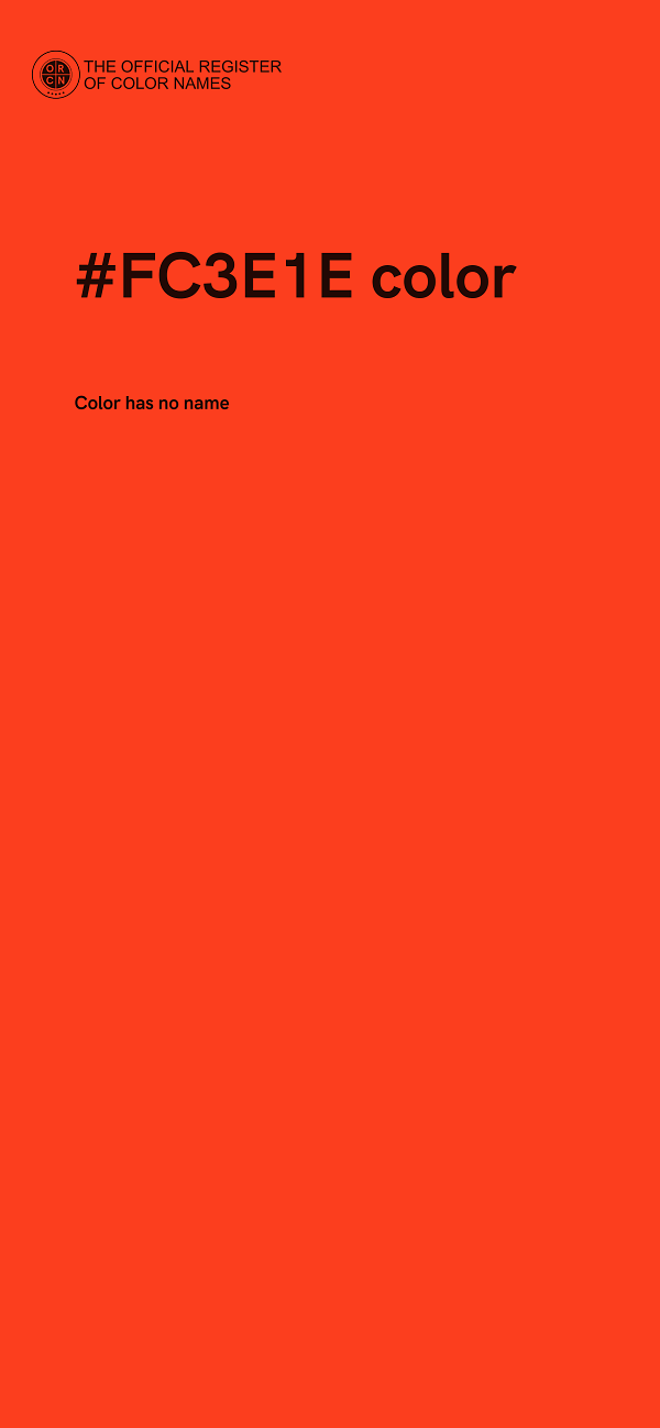 #FC3E1E color image