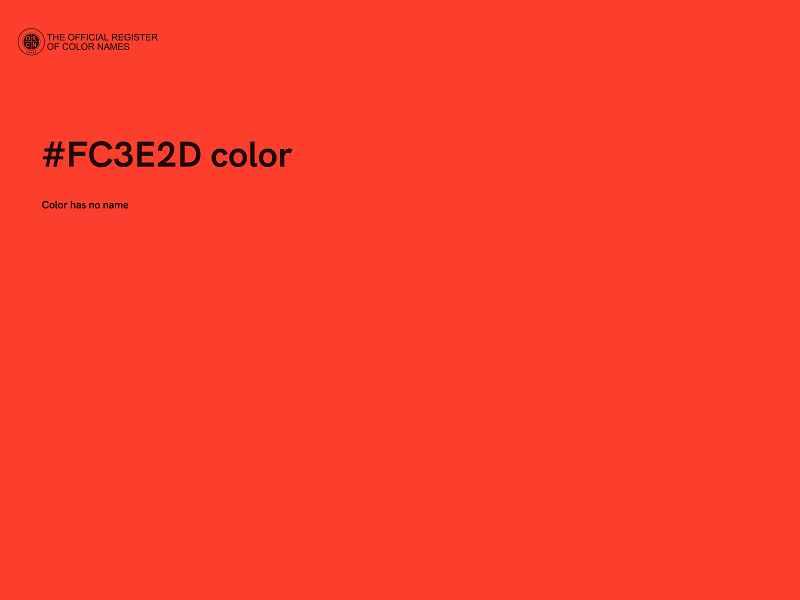 #FC3E2D color image