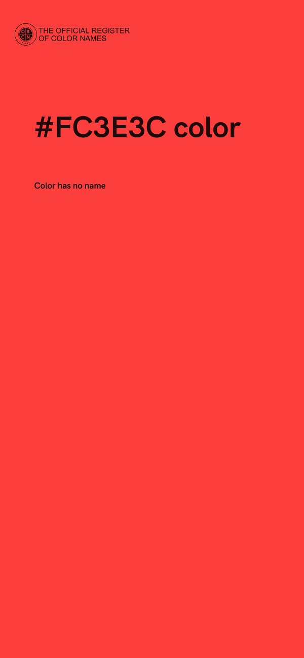 #FC3E3C color image
