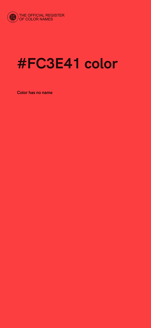 #FC3E41 color image