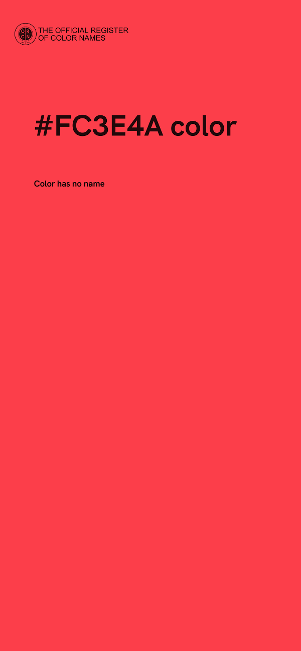 #FC3E4A color image