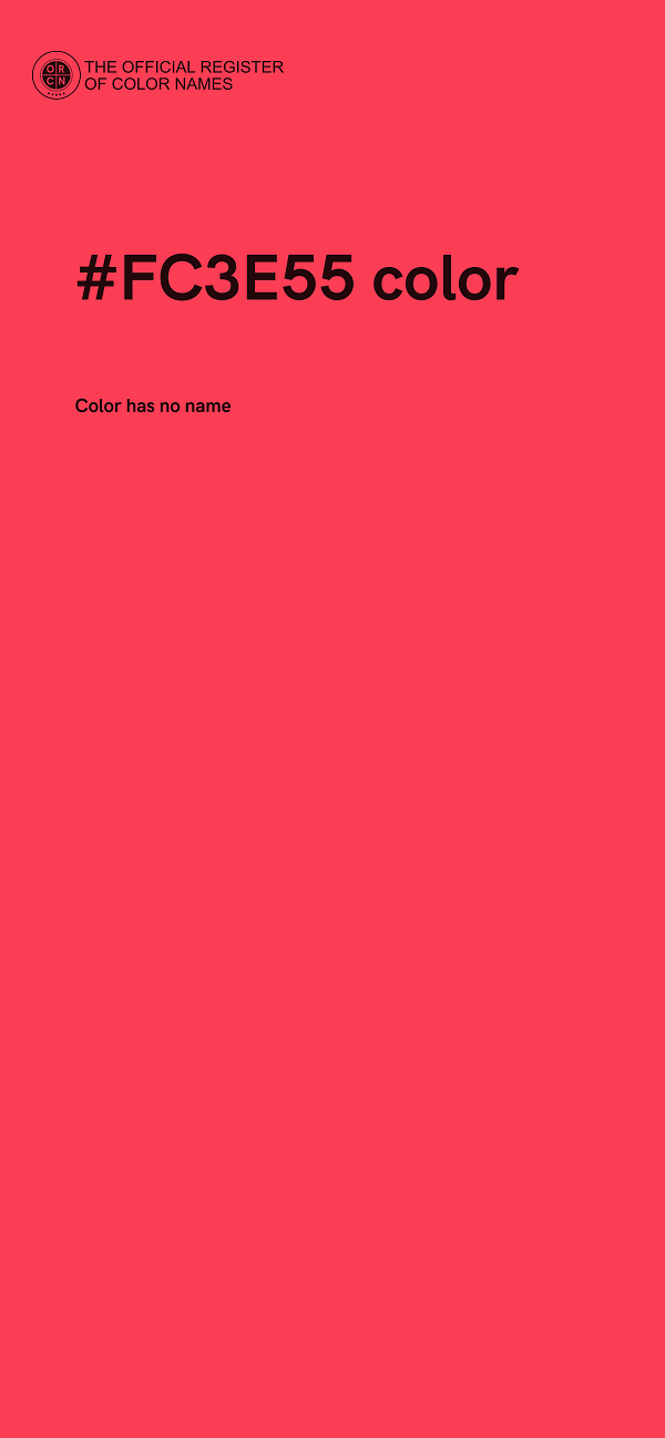 #FC3E55 color image