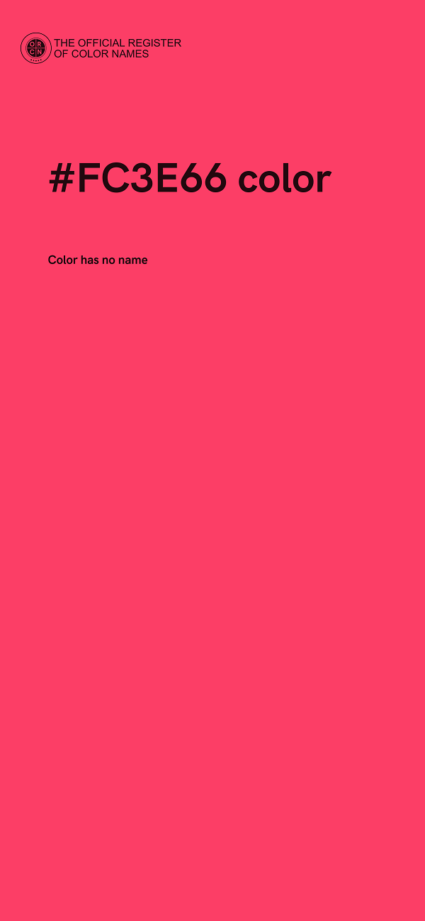 #FC3E66 color image