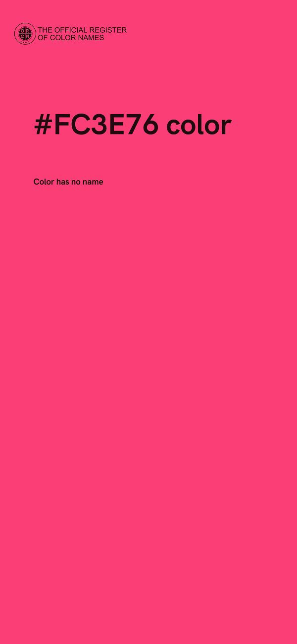 #FC3E76 color image
