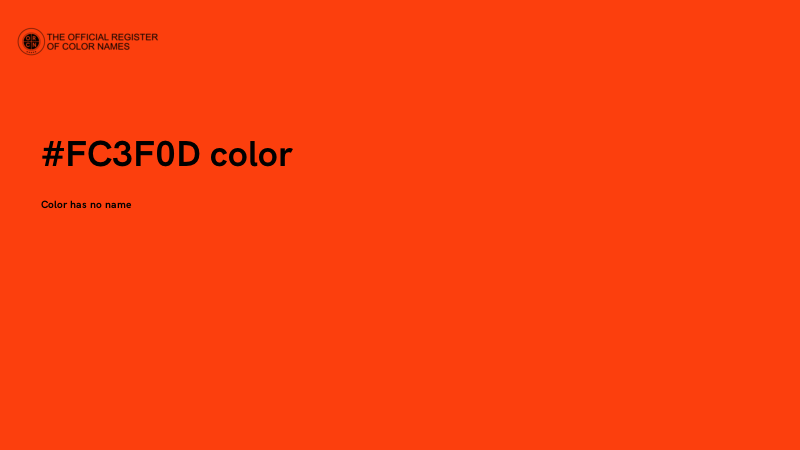 #FC3F0D color image