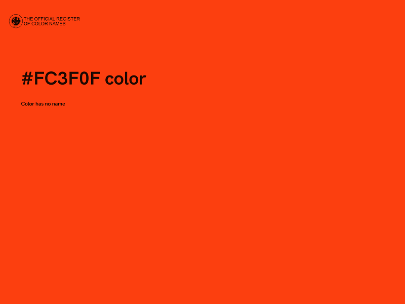 #FC3F0F color image