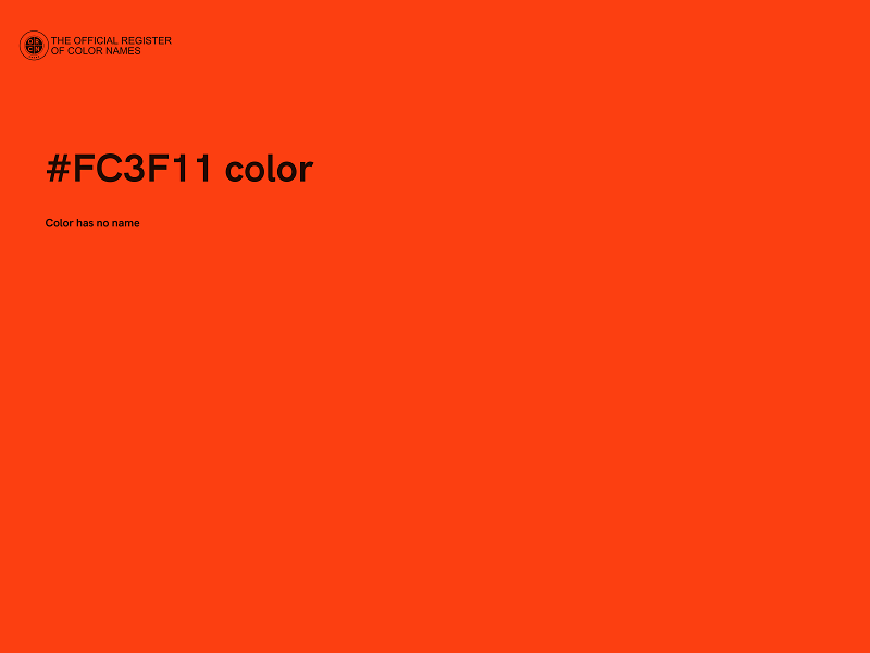 #FC3F11 color image