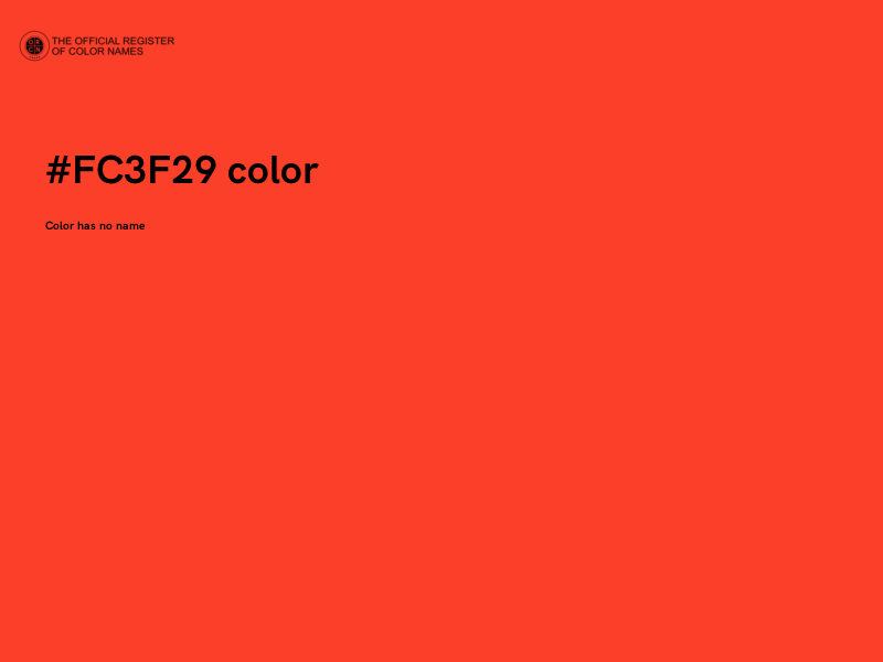 #FC3F29 color image