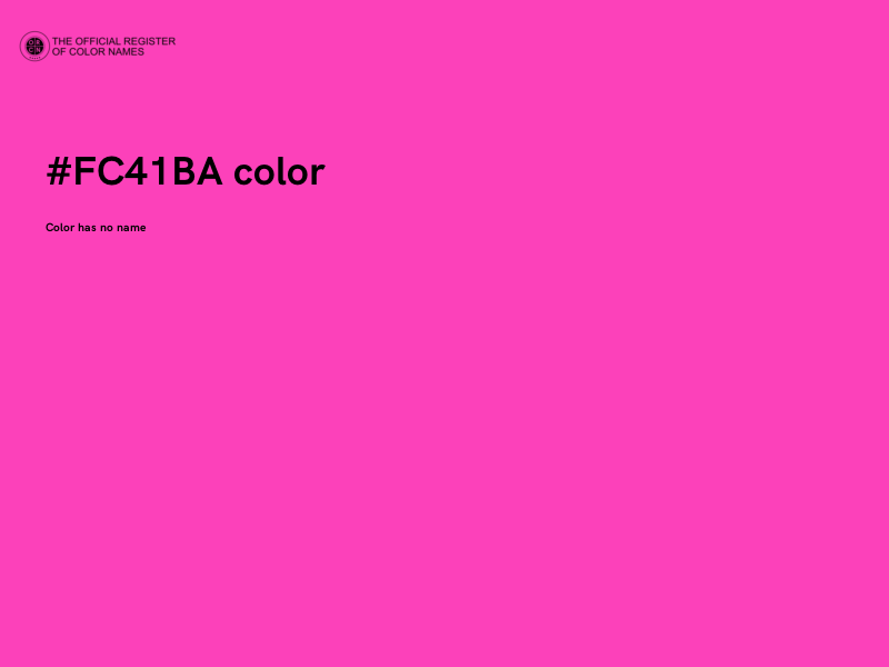 #FC41BA color image
