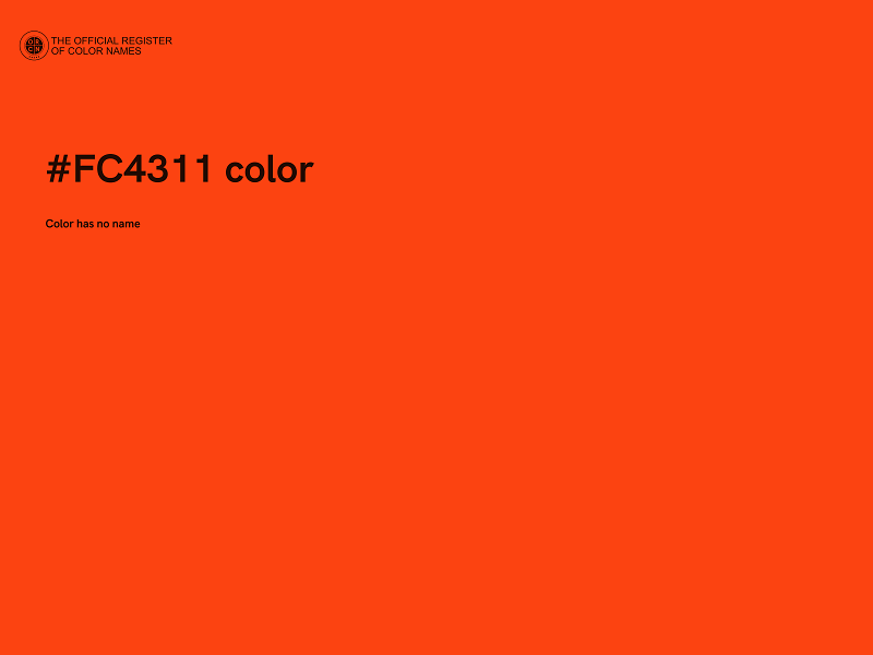 #FC4311 color image
