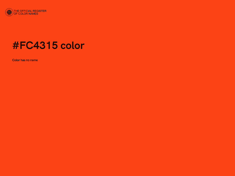 #FC4315 color image