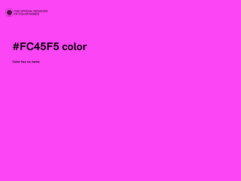 #FC45F5 color image