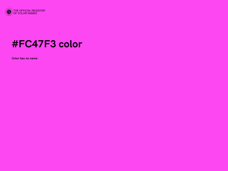 #FC47F3 color image