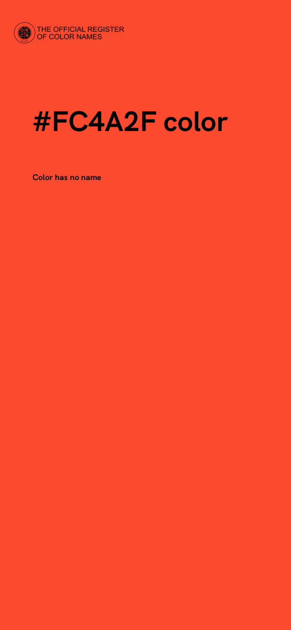 #FC4A2F color image