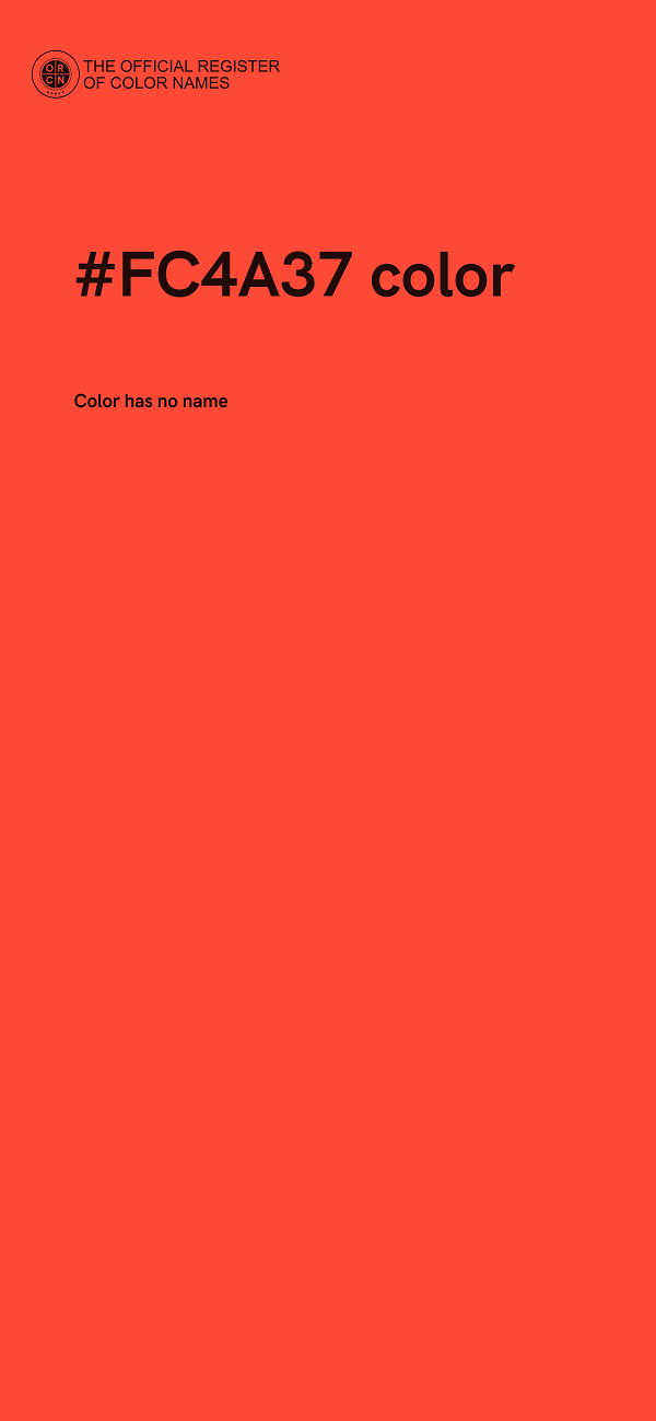 #FC4A37 color image
