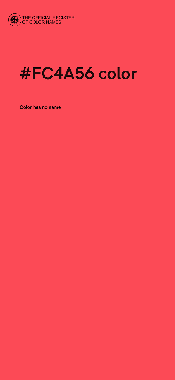 #FC4A56 color image