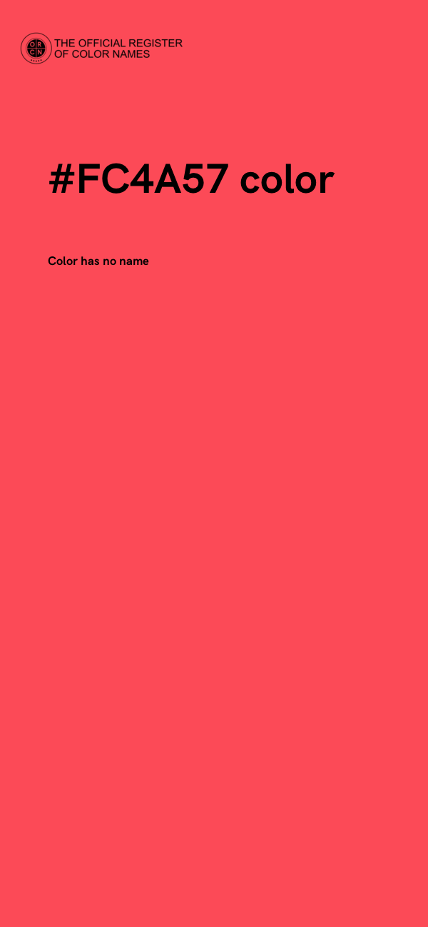 #FC4A57 color image