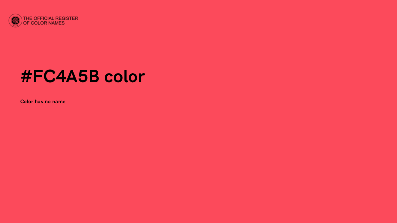#FC4A5B color image