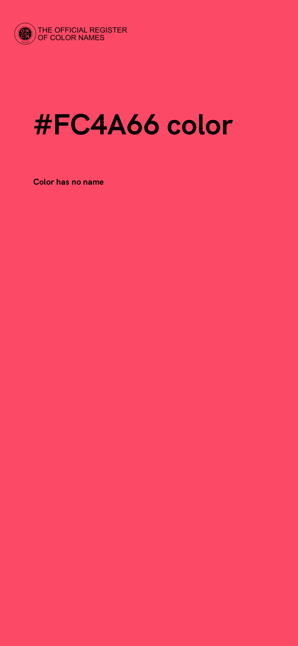 #FC4A66 color image
