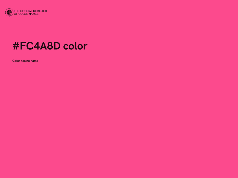 #FC4A8D color image