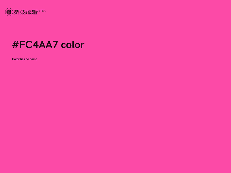 #FC4AA7 color image