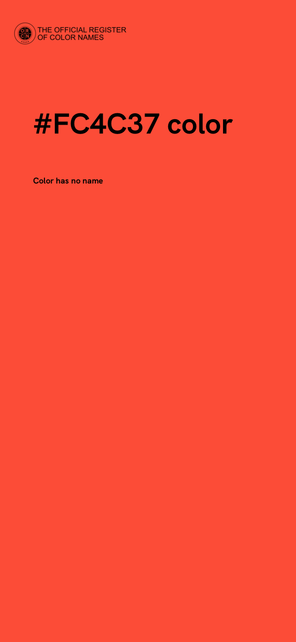 #FC4C37 color image