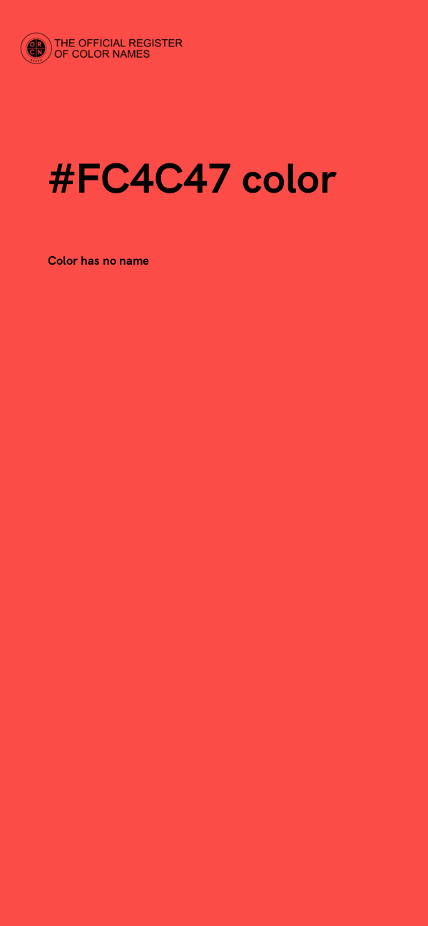#FC4C47 color image