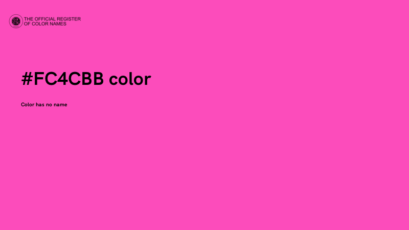 #FC4CBB color image