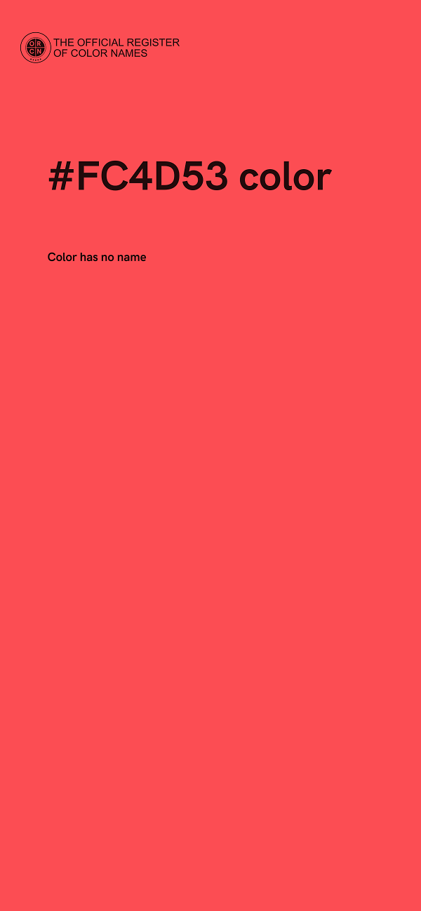 #FC4D53 color image