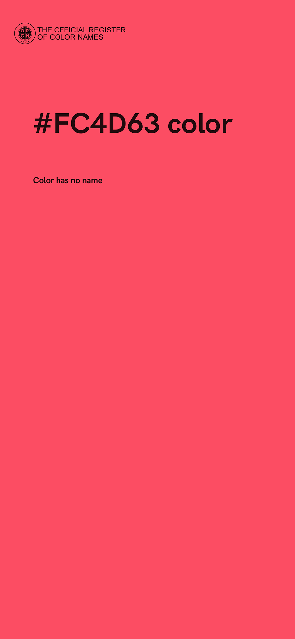 #FC4D63 color image