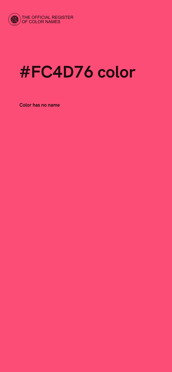 #FC4D76 color image