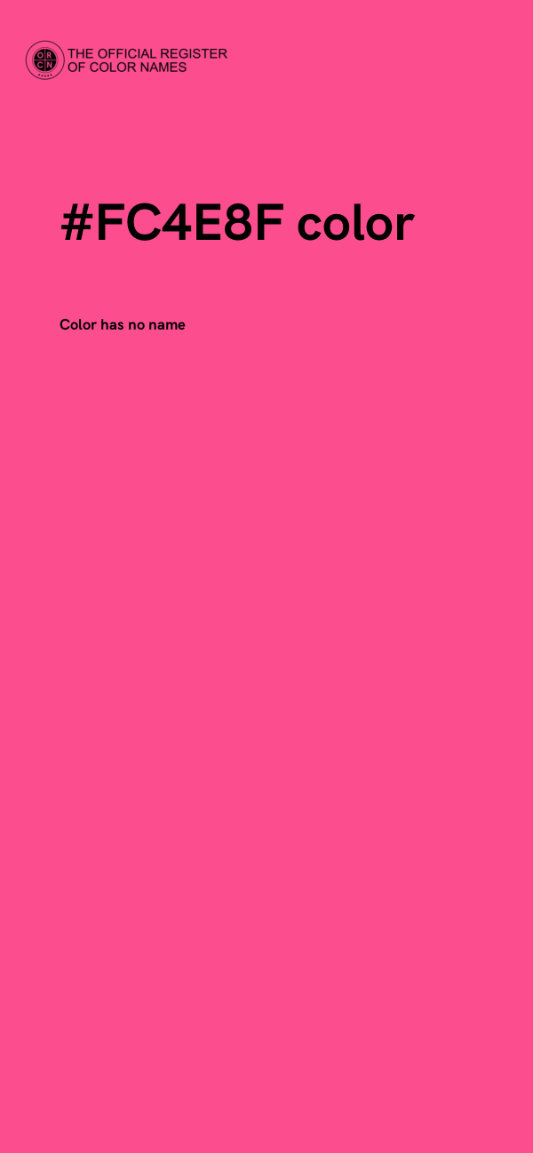 #FC4E8F color image