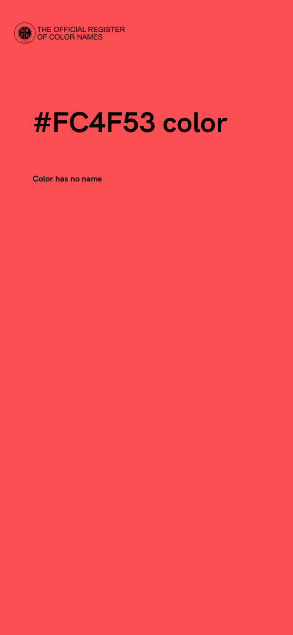 #FC4F53 color image