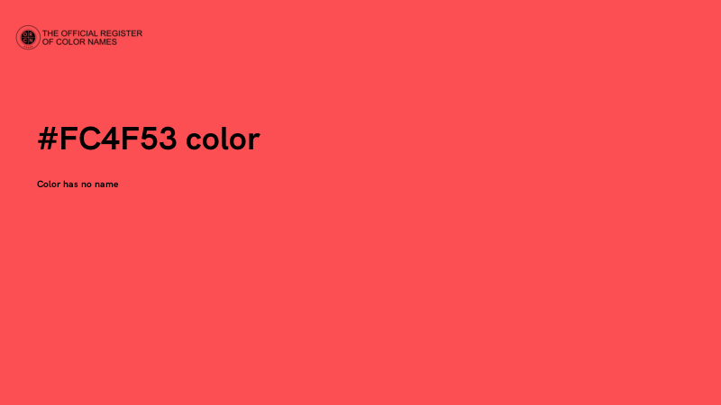 #FC4F53 color image