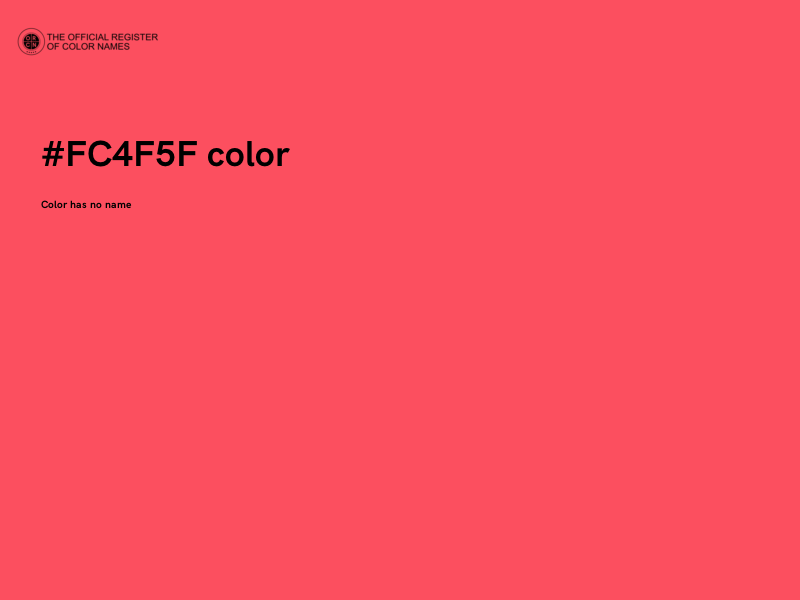 #FC4F5F color image