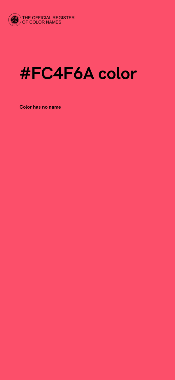 #FC4F6A color image
