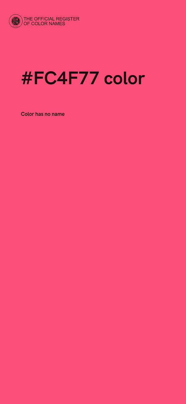 #FC4F77 color image