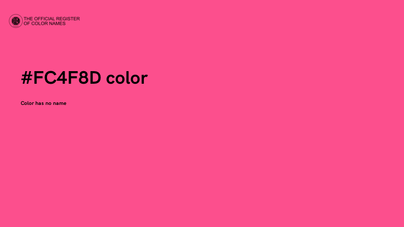 #FC4F8D color image