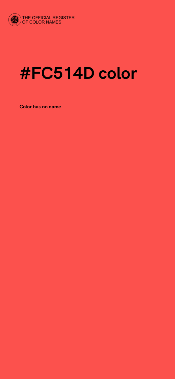 #FC514D color image